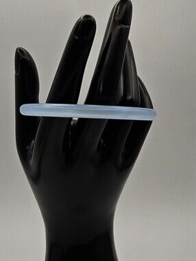 Light Blue Translucent Bangle Bracelet Resin  Size 8